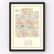 Lapeer County Vintage Map 1893
