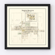 North Branch Vintage Map 1893