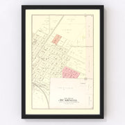 Bushnell Vintage Map 1893