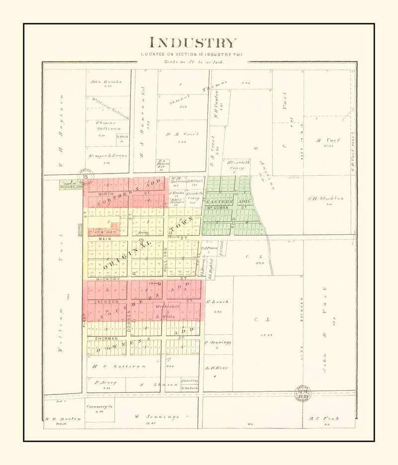 Size comparison using Vintage Map of Industry, Illinois 1893