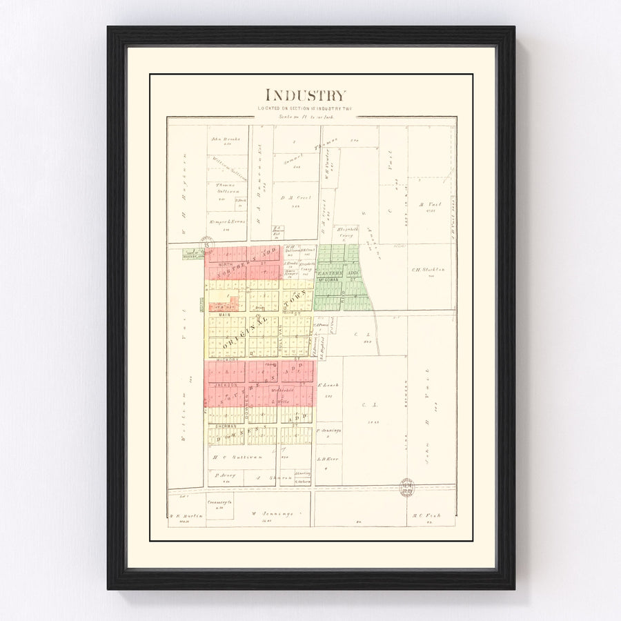 Industry Vintage Map 1893