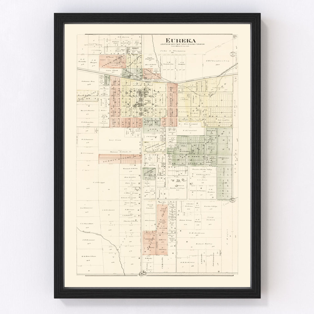 Eureka Vintage Map 1893