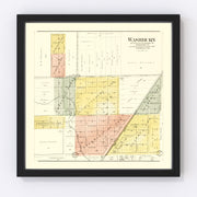 Washburn Vintage Map 1893