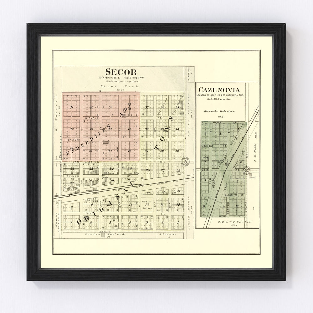 Secor Vintage Map 1893