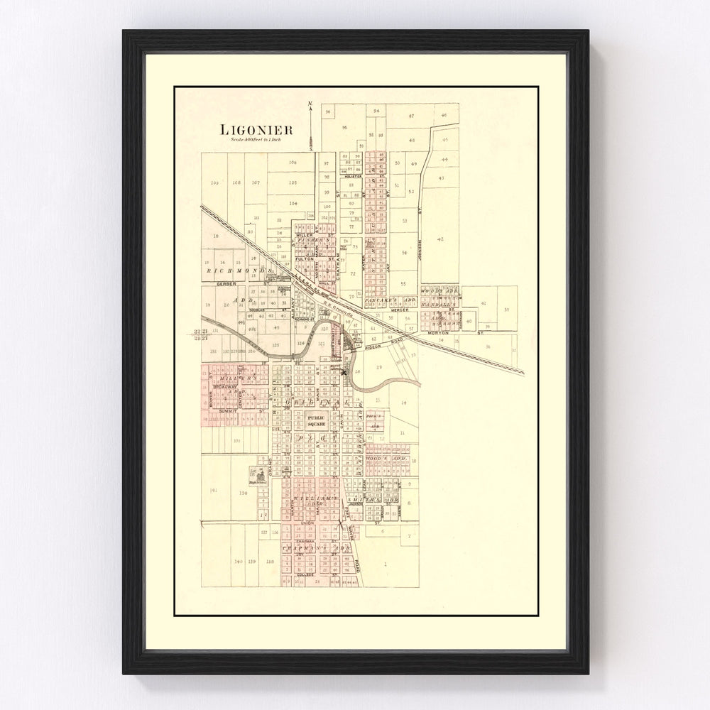 Ligonier Vintage Map 1893
