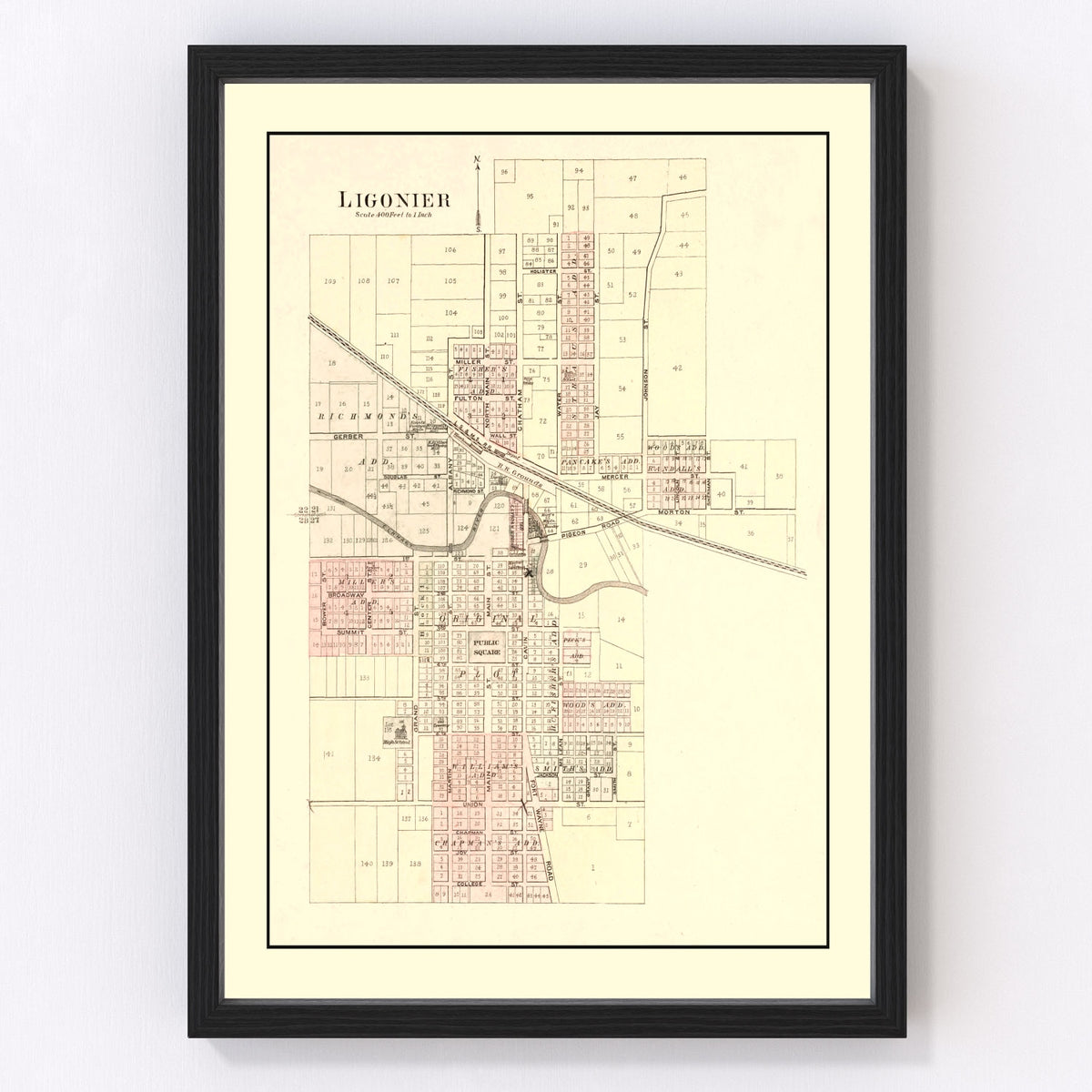 Ligonier Vintage Map 1893