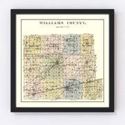 Williams County Vintage Map 1894