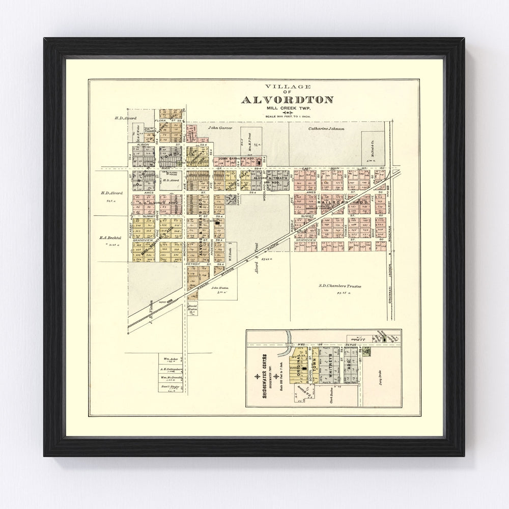 Alvordton Vintage Map 1894