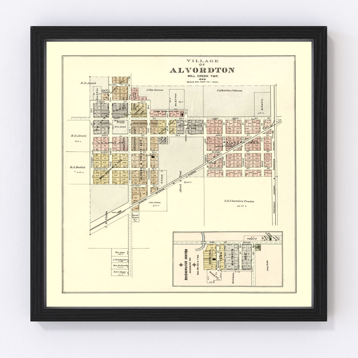 Alvordton Vintage Map 1894