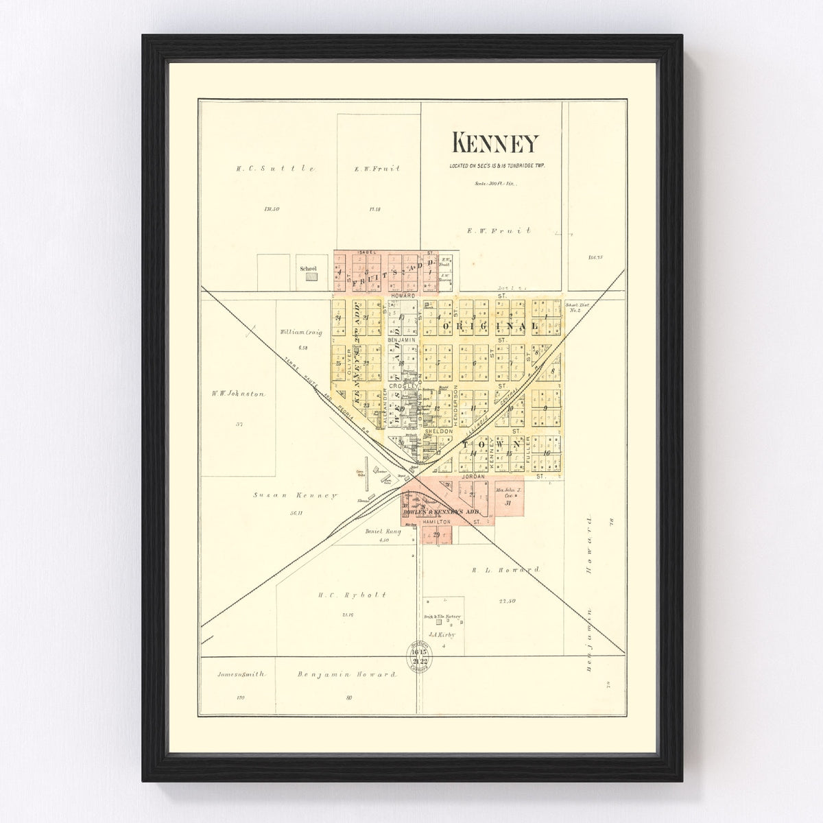 Kenney Vintage Map 1894