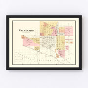 Valparaiso Vintage Map 1895