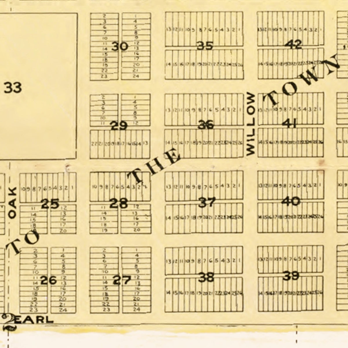 Restored historic details from the 1895 city map of Porter, Indiana