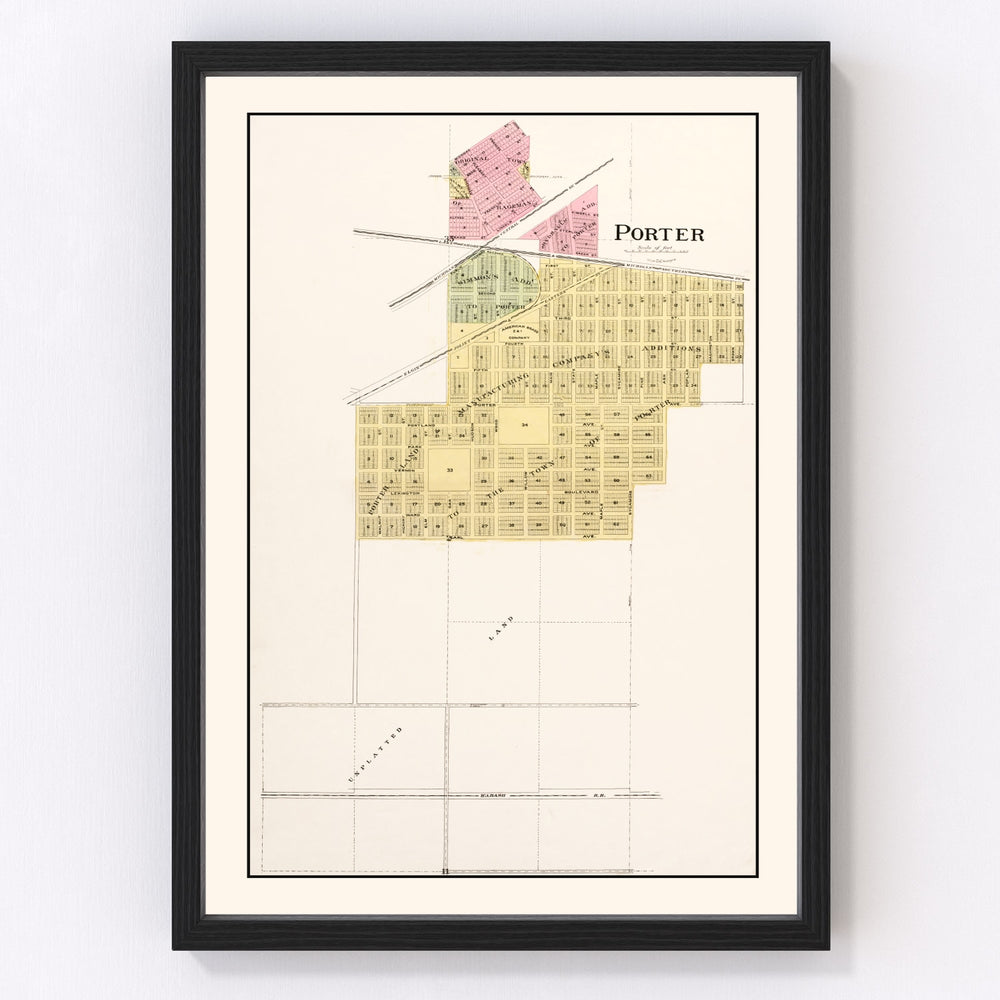 Porter Vintage Map 1895