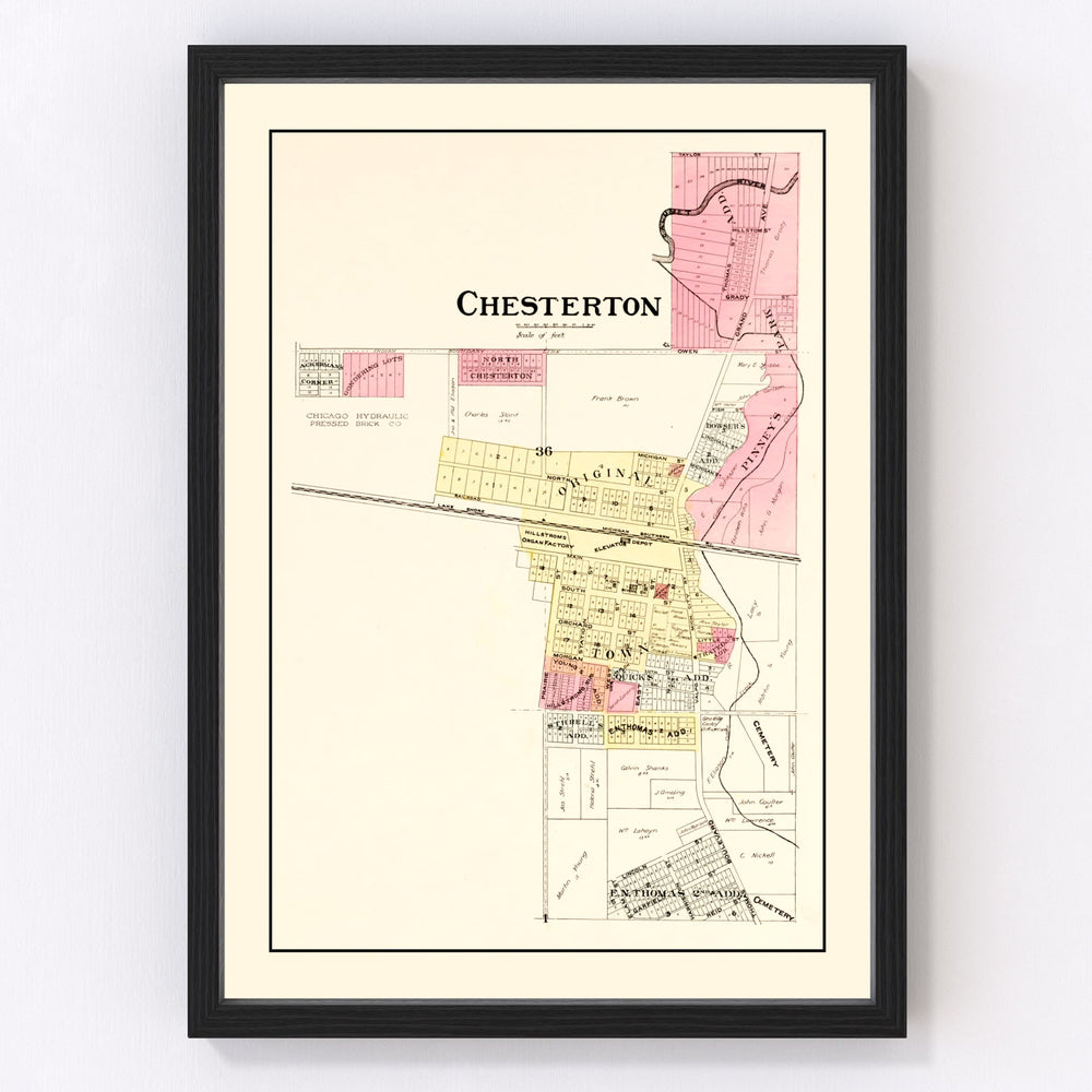 Chesterton Vintage Map 1895