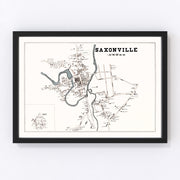 Saxonville Vintage Map 1895