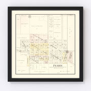 Perry Vintage Map 1895