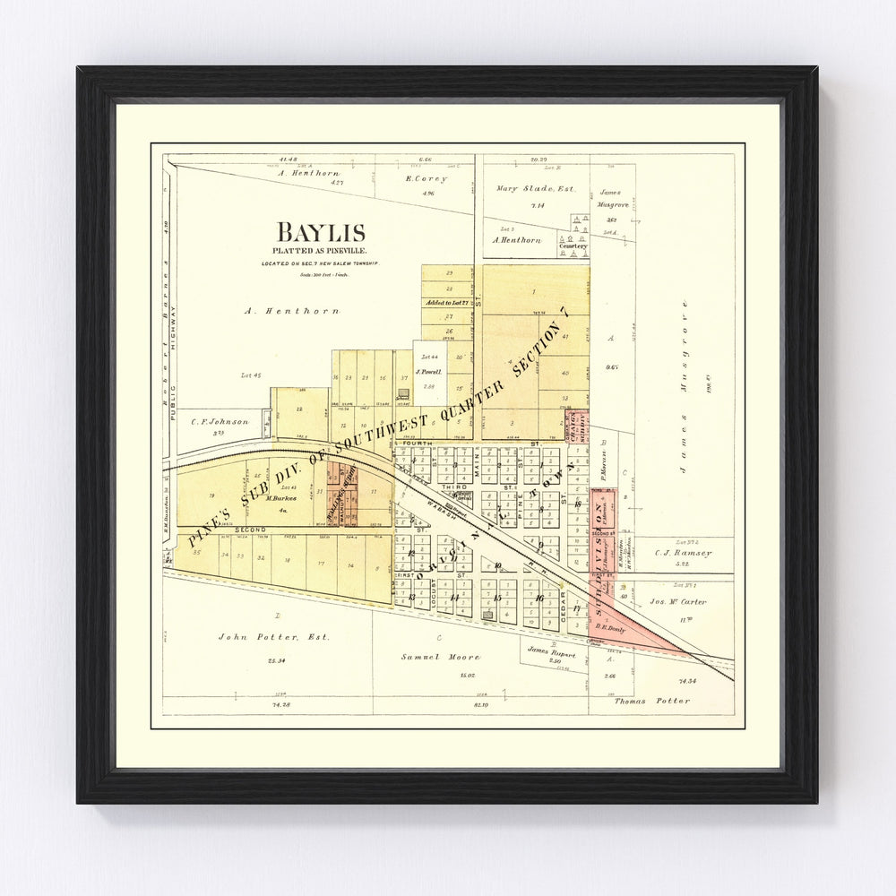 Baylis Vintage Map 1895