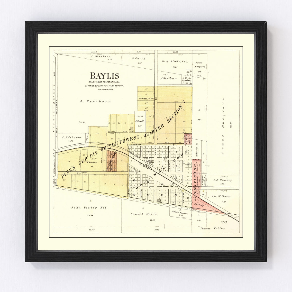Baylis Vintage Map 1895