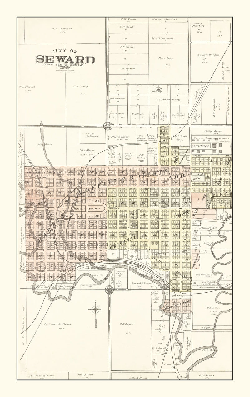 Size comparison using Vintage Map of Washtenaw County, Michigan 1895