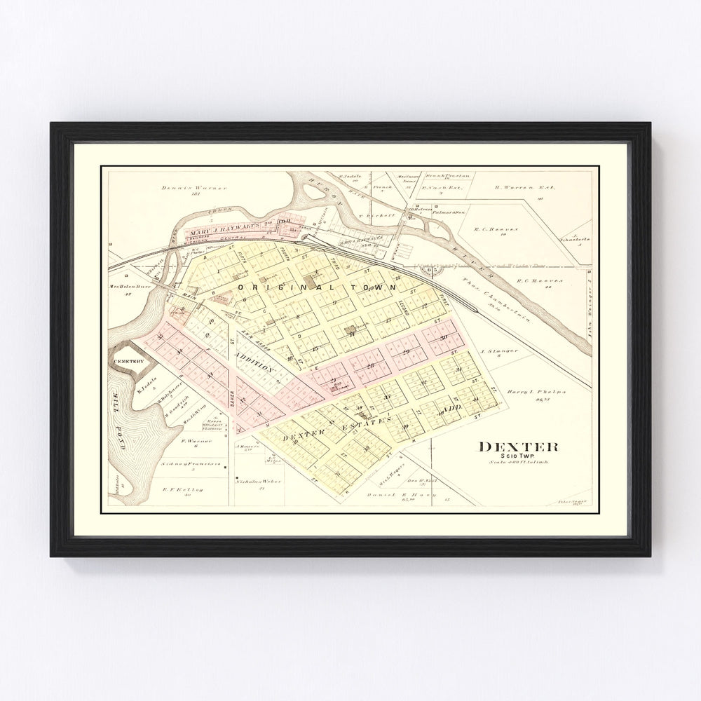Dexter Vintage Map 1895