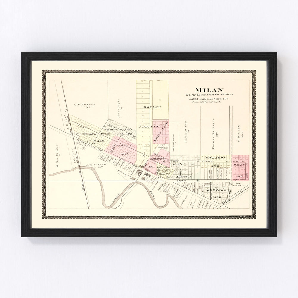 Milan Vintage Map 1895