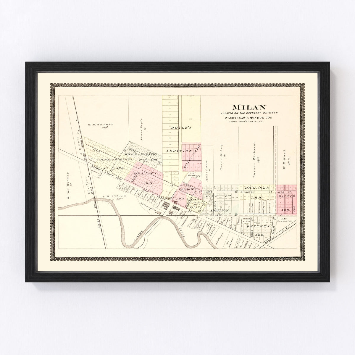 Milan Vintage Map 1895