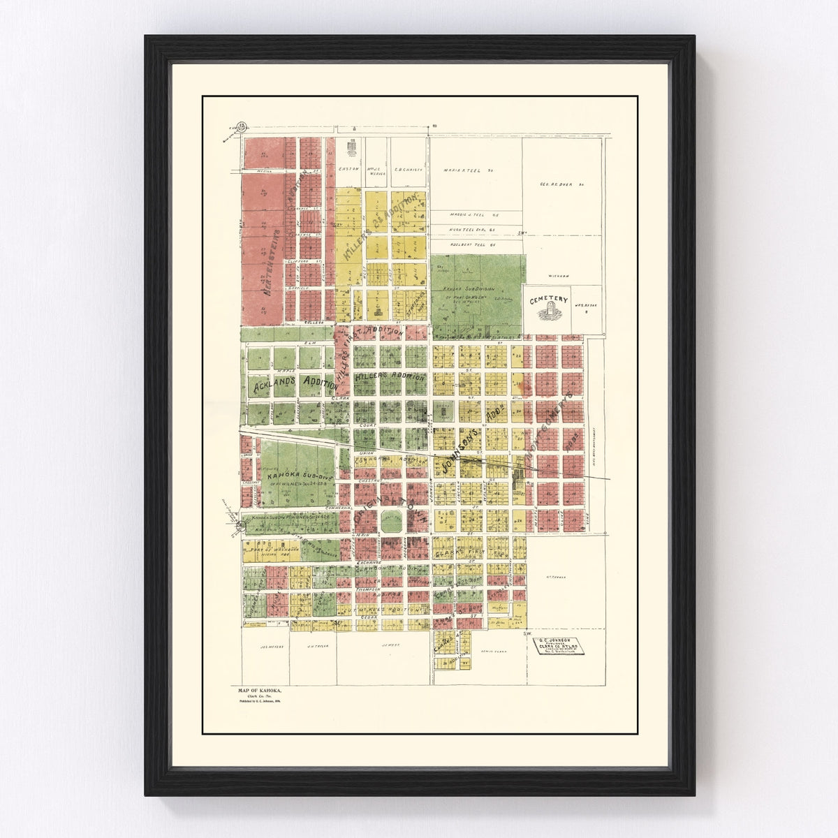 Kahoka Vintage Map 1896