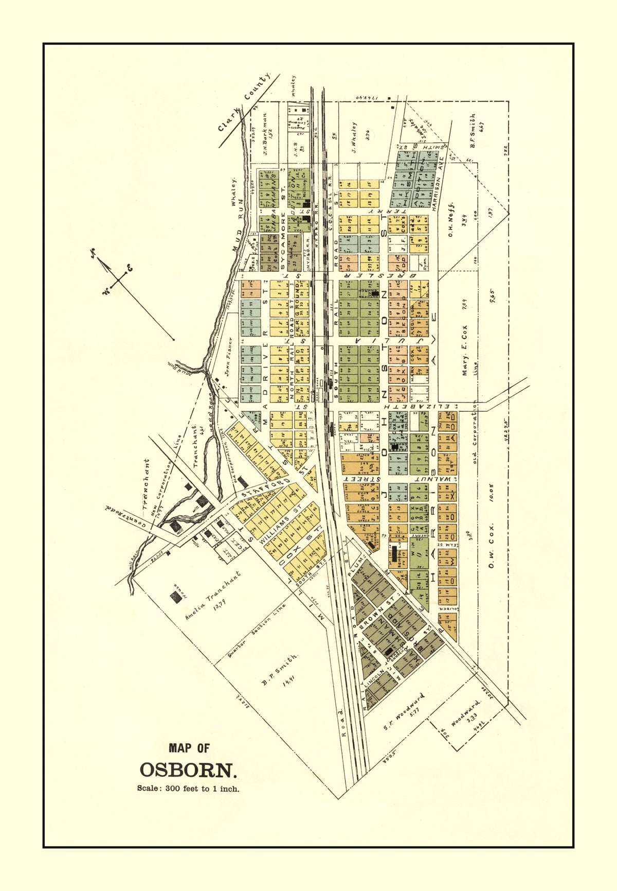 Preview of Vintage Map of Osborn, Ohio 1896