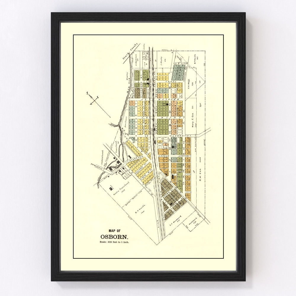 Osborn Vintage Map 1896