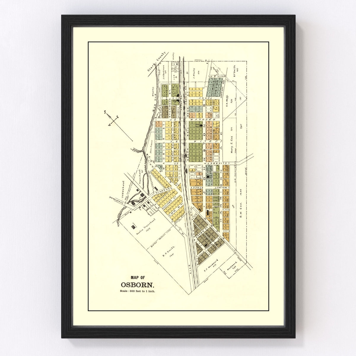 Osborn Vintage Map 1896