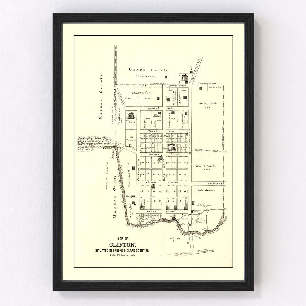 Clifton Vintage Map 1896