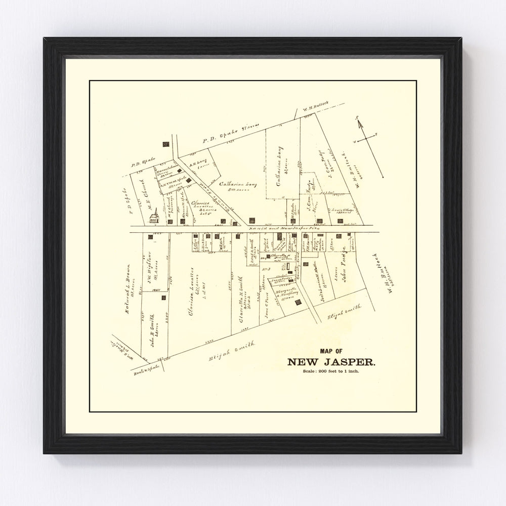 New Jasper Vintage Map 1896