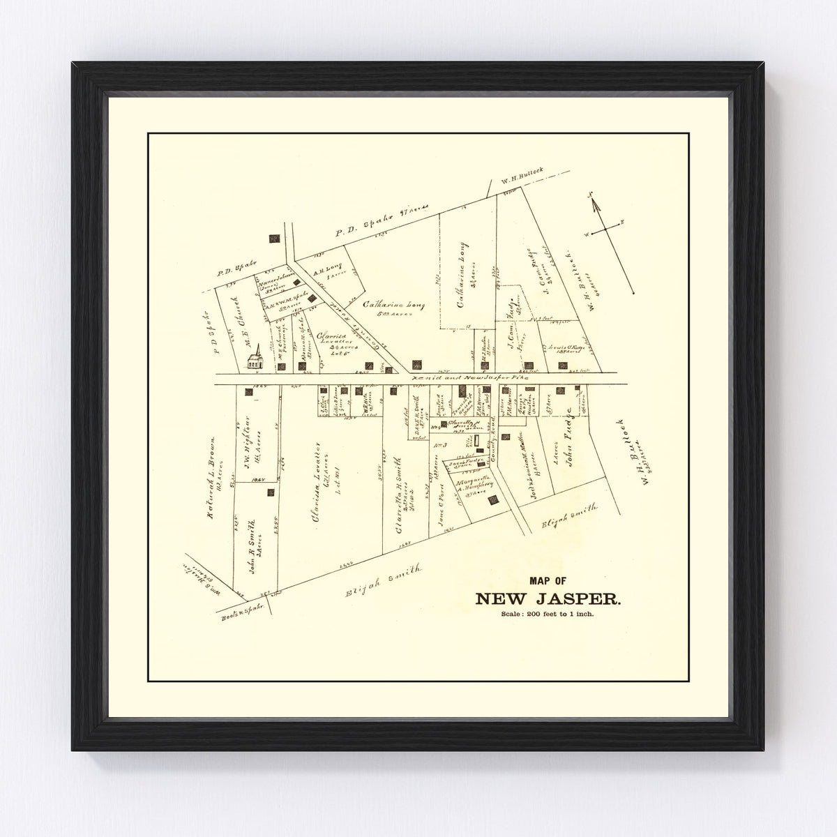 New Jasper Vintage Map 1896