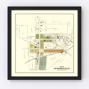 Bowersville Vintage Map 1896
