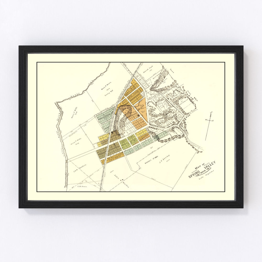Spring Valley Vintage Map 1896