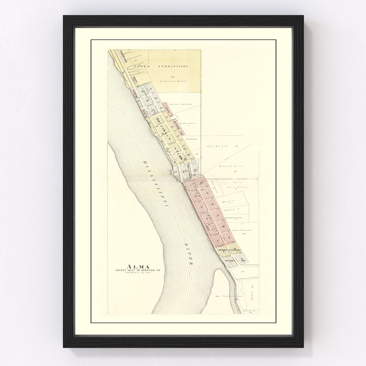 Alma Vintage Map 1896