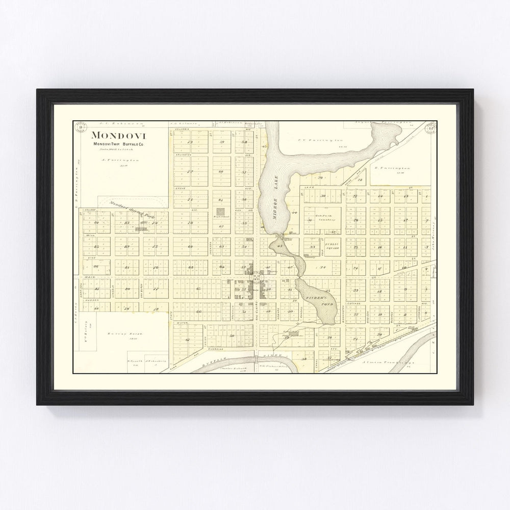 Mondovi Vintage Map 1896