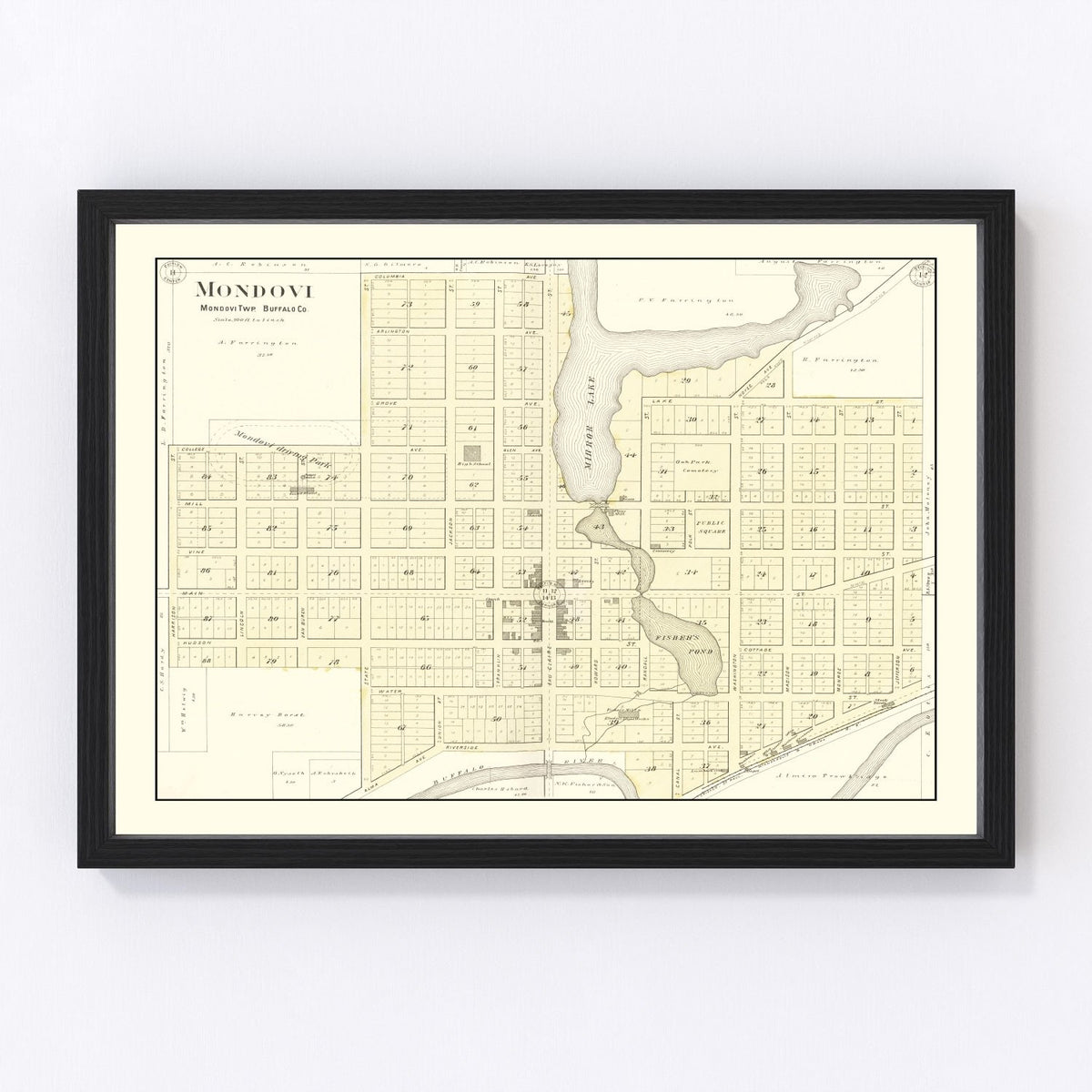 Mondovi Vintage Map 1896
