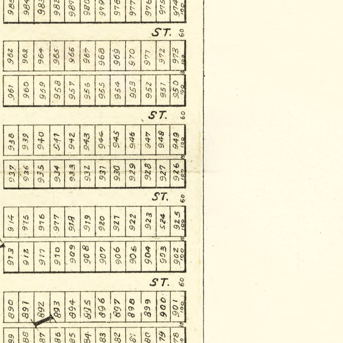 Restored historic details from the 1896 city map of Buffalo, Wisconsin