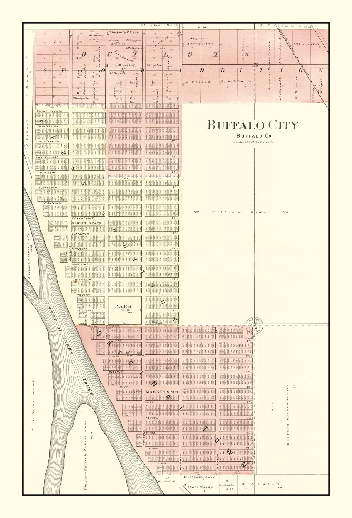 Preview of Vintage Map of Buffalo, Wisconsin 1896