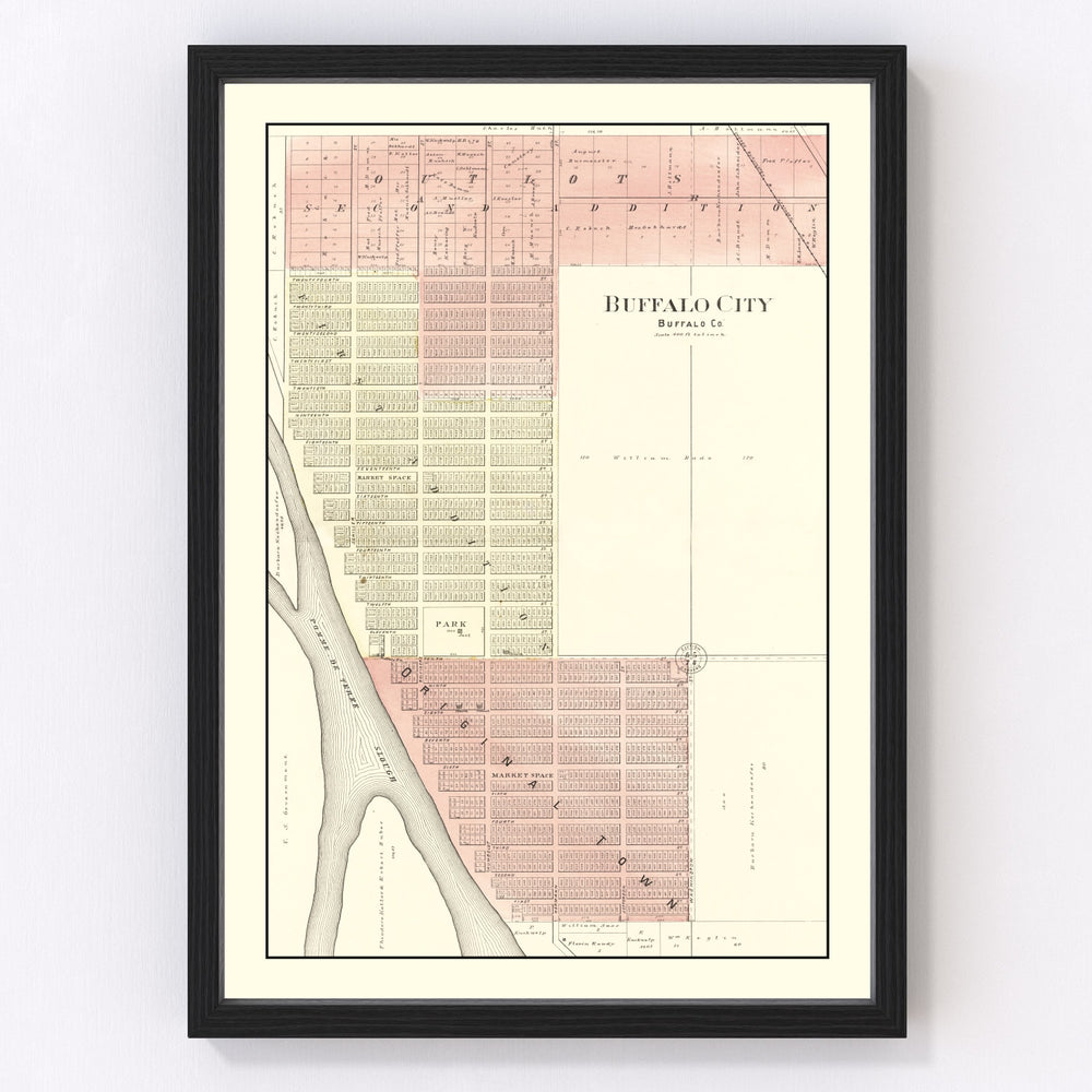 Buffalo Vintage Map 1896