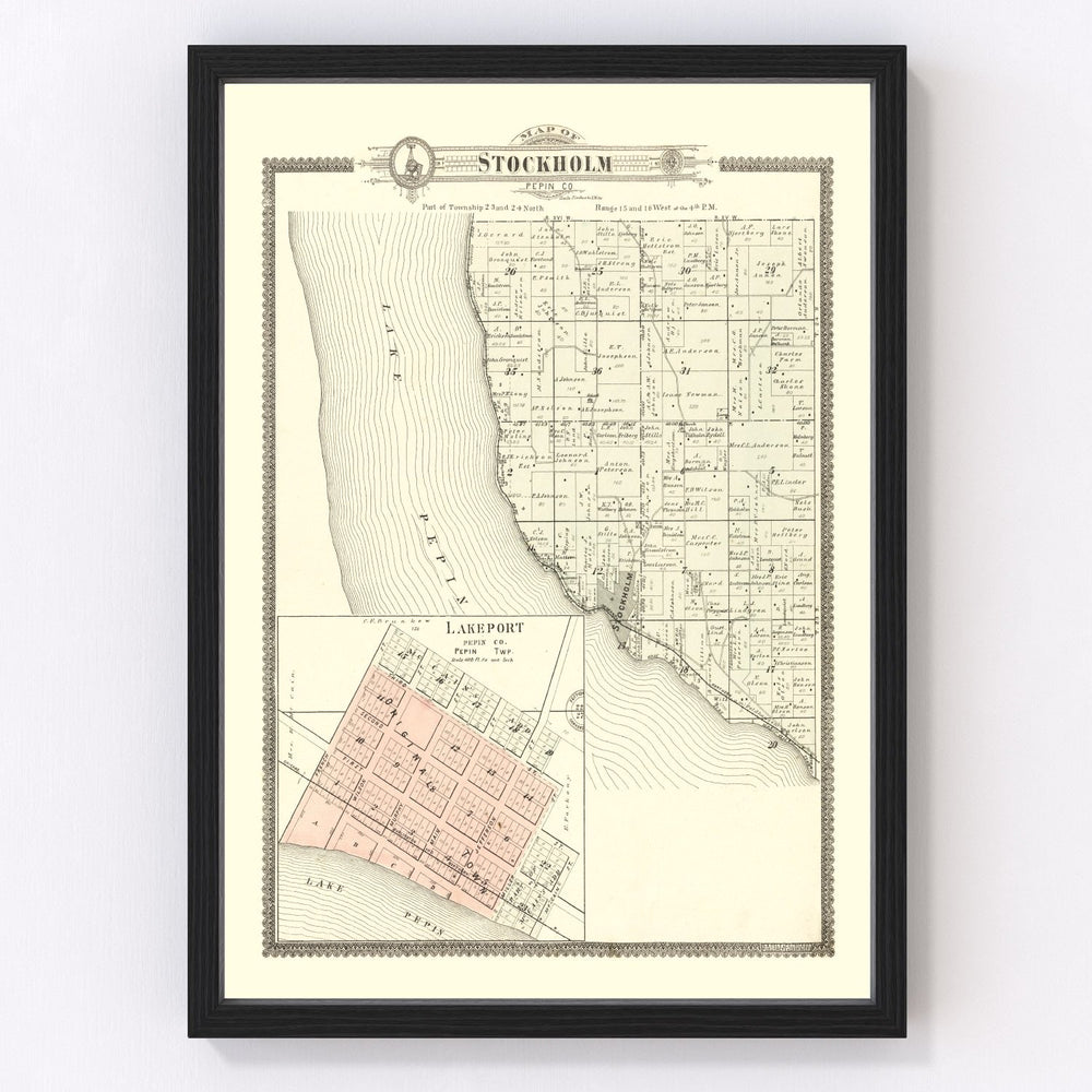 Stockholm Vintage Map 1896