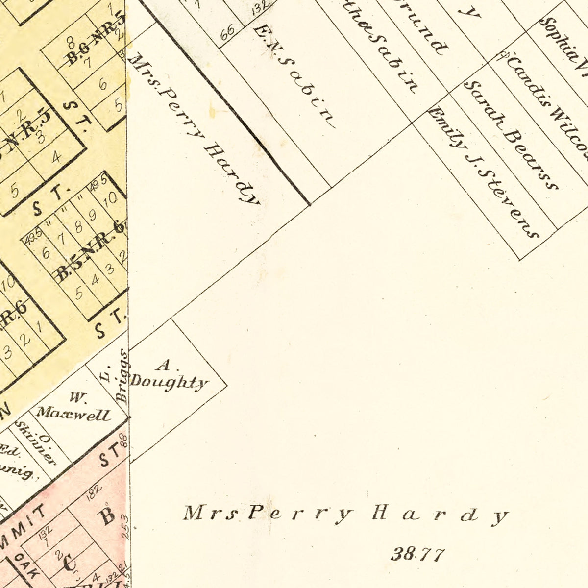 Restored historic details from the 1896 city map of Durand, Wisconsin