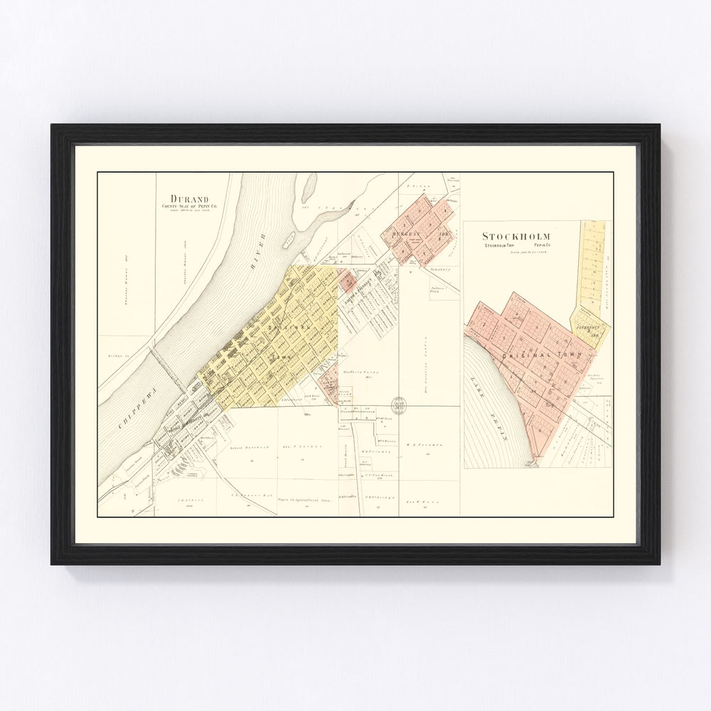 Durand Vintage Map 1896