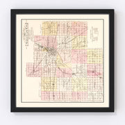 Saginaw County Vintage Map 1896