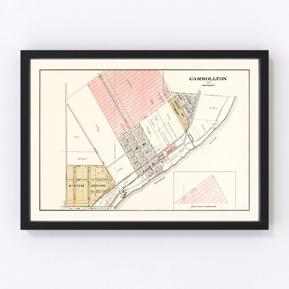Carrollton Vintage Map 1896