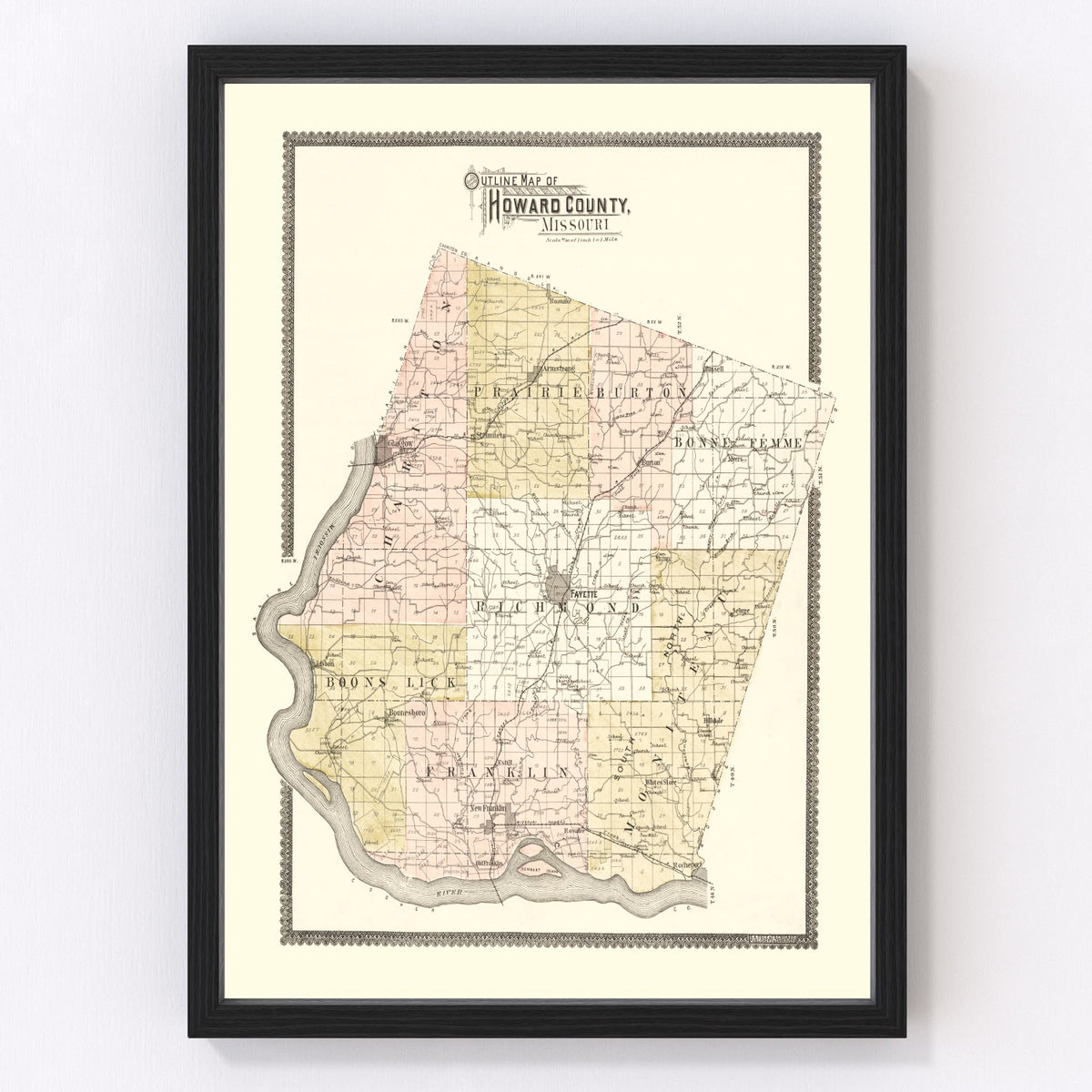 Howard County Vintage Map 1897