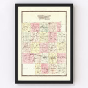 Macon County Vintage Map 1897