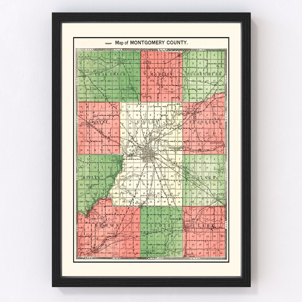 Montgomery County Vintage Map 1898