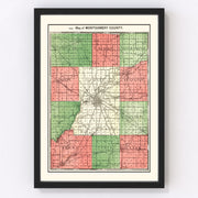 Montgomery County Vintage Map 1898